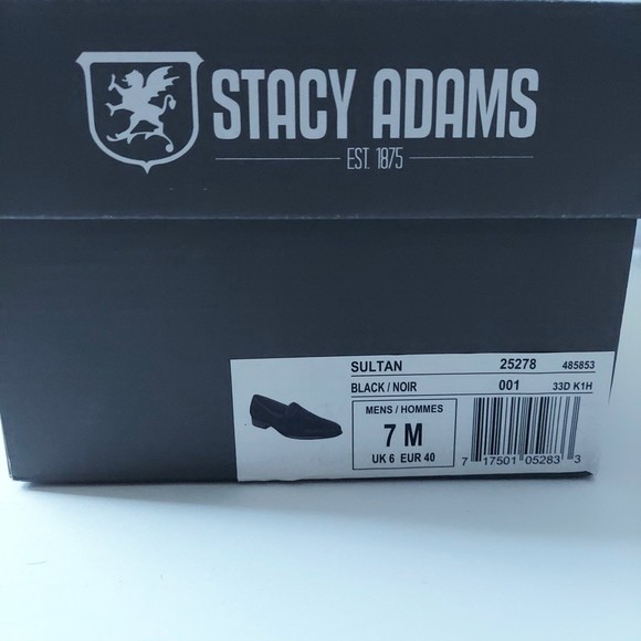 Stacy Adams Black Velour Sultan Slip On Loafers with Box in Men's Sz 7 - Picture 2 of 11